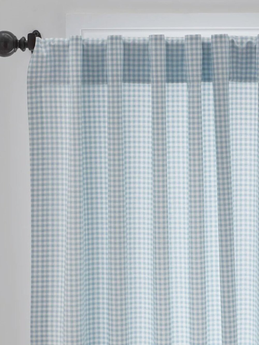 Company Kids Ditsy Gingham Classic Cool Organic Cotton Percale Window Curtain